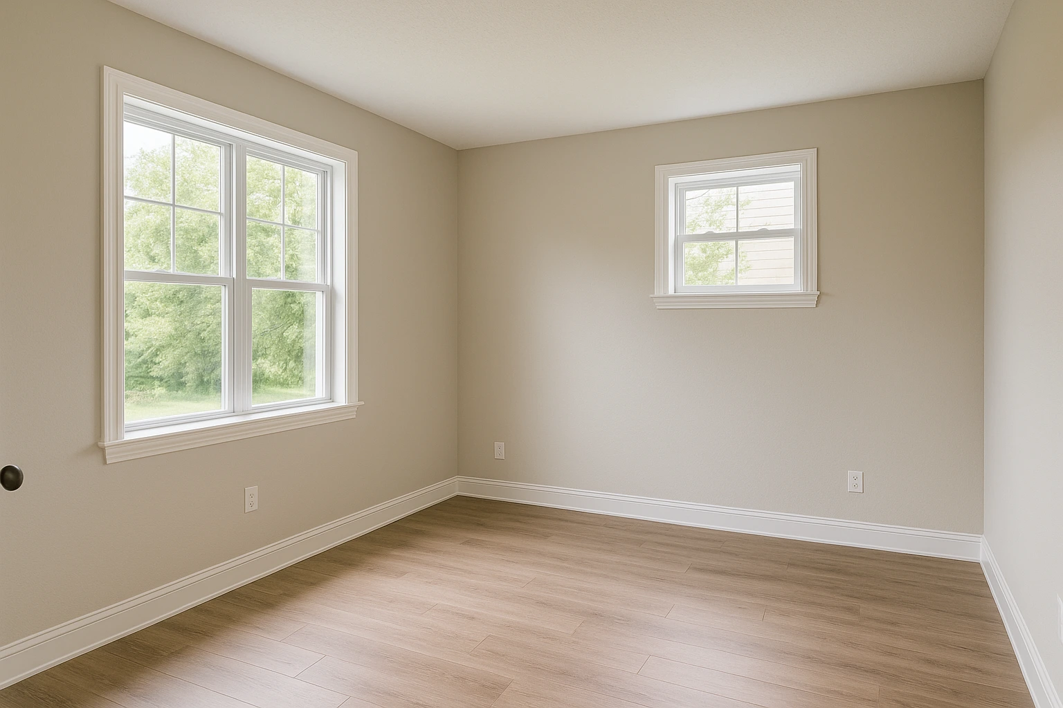 A contractor using a moisture meter to test a wall for mold and hidden moisture.